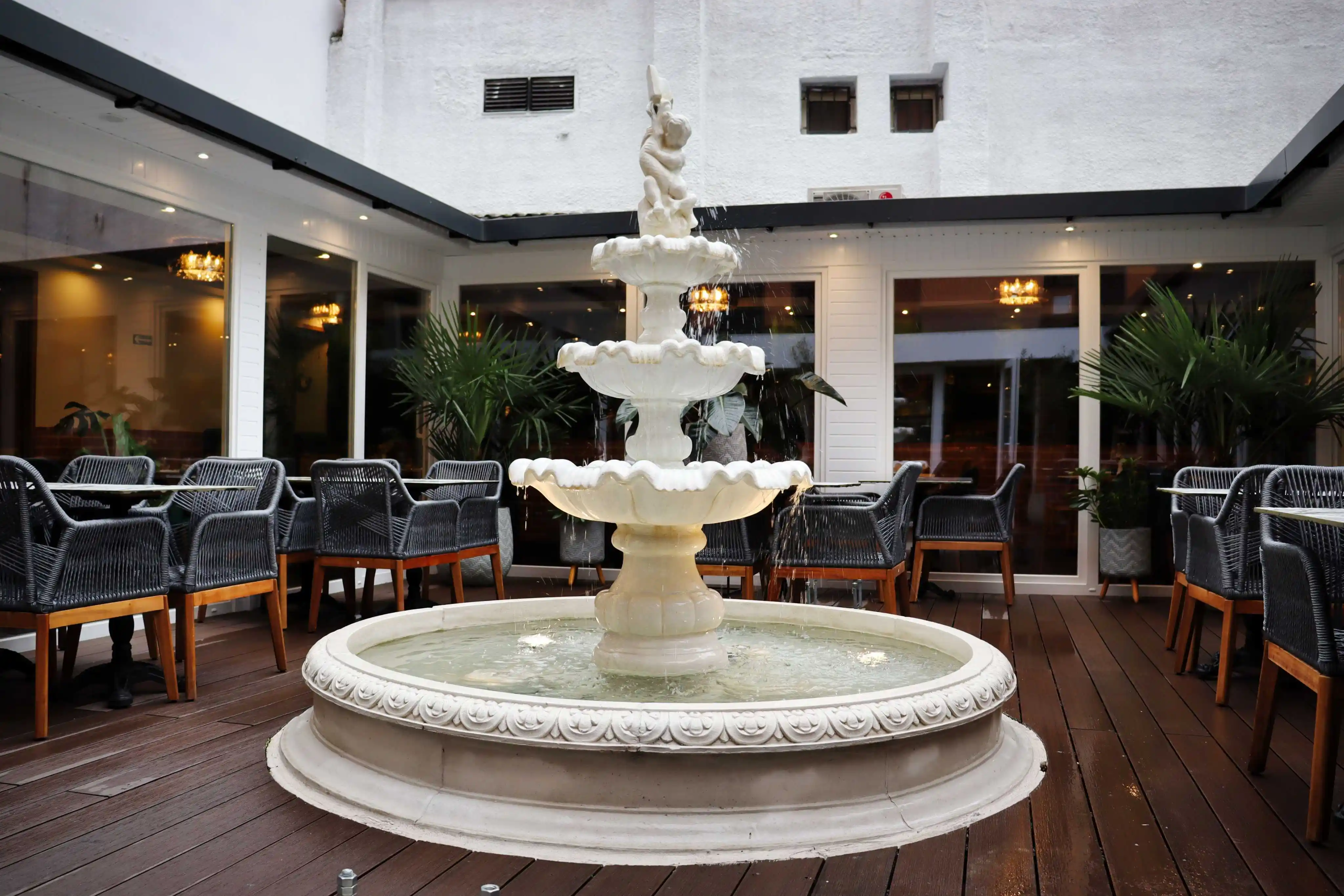 An artistic photo of the table-tops